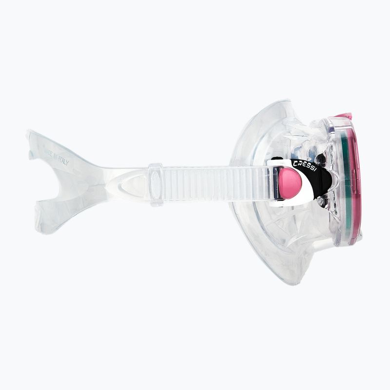 Potápačská súprava Cressi Estrella + Seal Dry clear/pink 5