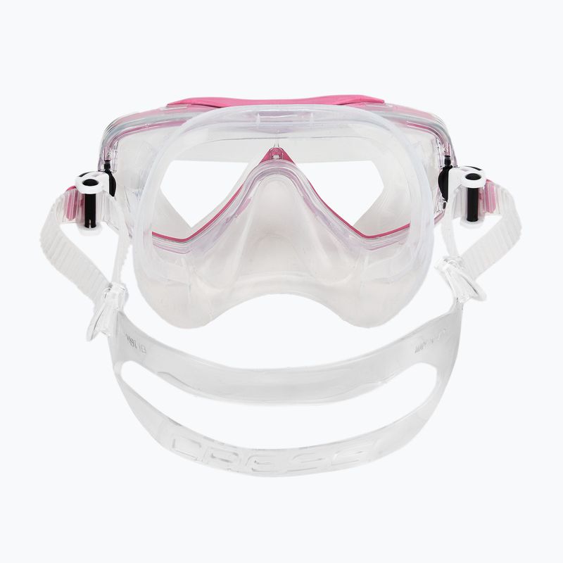 Potápačská súprava Cressi Estrella + Seal Dry clear/pink 6