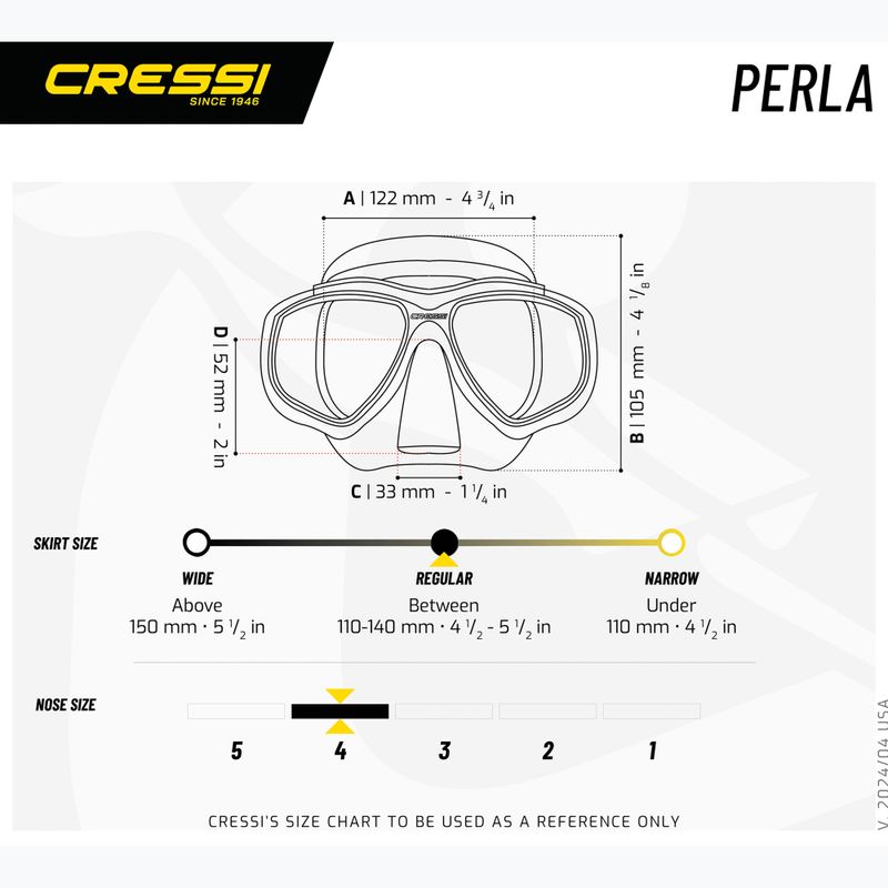 Potápačská maska Cressi Perla black/blue 5