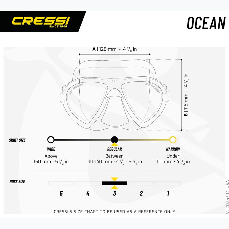 Potápačská maska Cressi Ocean black/blue 5