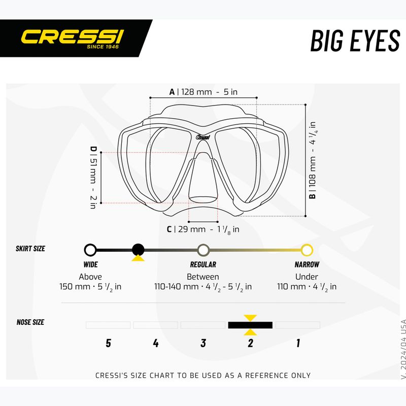 Potápačská maska Cressi Big Eyes blue/orange/clear/azure 3