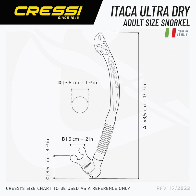 Šnorchel Cressi Itaca Ultra Dry clear/aquamarine 5