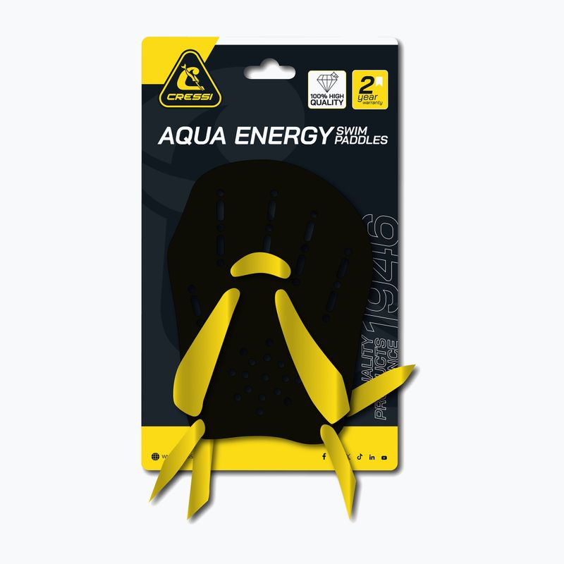 Pádla na plávanie Cressi Aqua Energy čierna/žltá 3