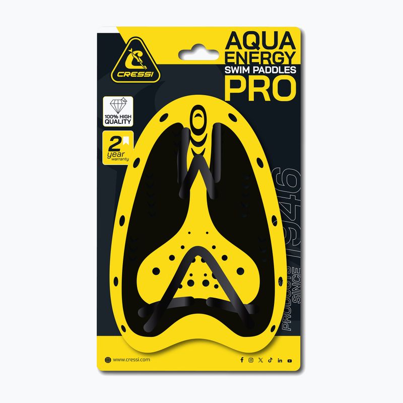 Pádla na plávanie Cressi Aqua Energy Pro čierna/žltá 3