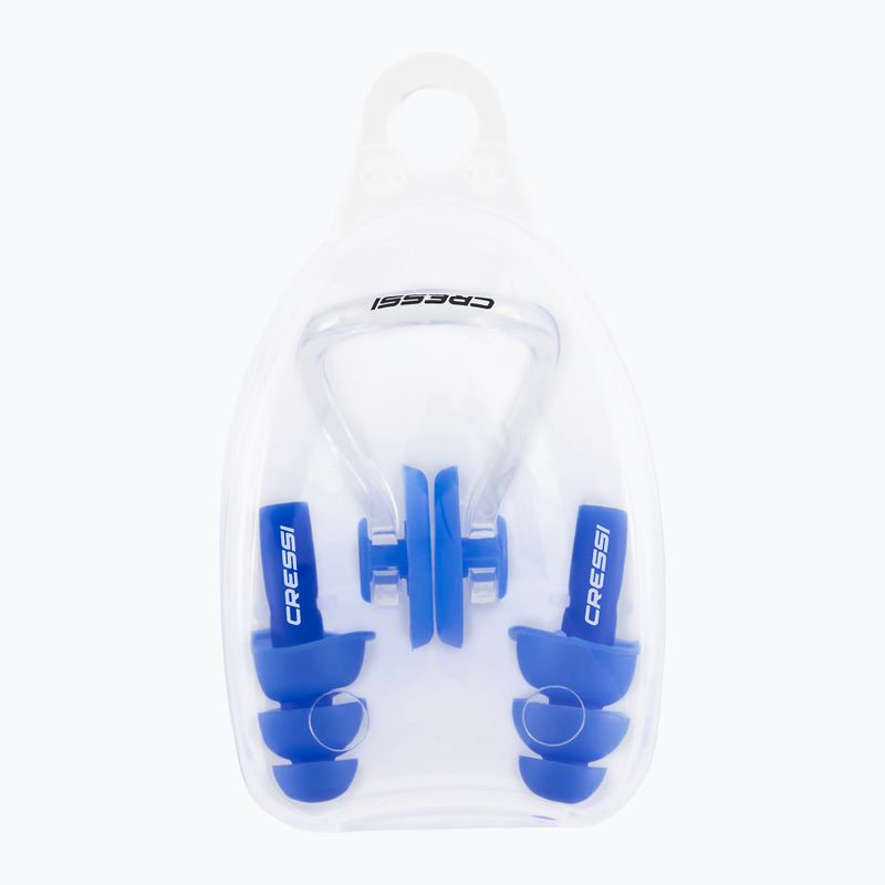Cressi Aqua Kit Ušné zátky + klip na nos modrá