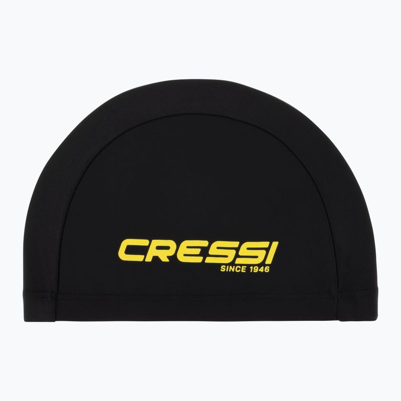 Kúpacia čiapka Cressi Tago čierna/žltá