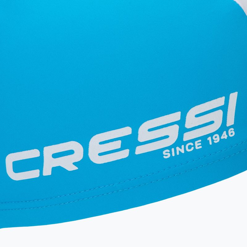 Detská plavecká čiapka Cressi Tago azúrová/biela 3