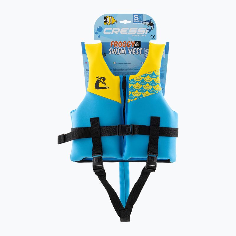 Detská plavecká vesta Cressi Froggy azure/yellow 5