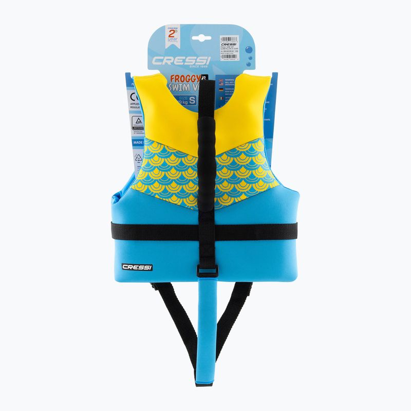 Detská plavecká vesta Cressi Froggy azure/yellow 6