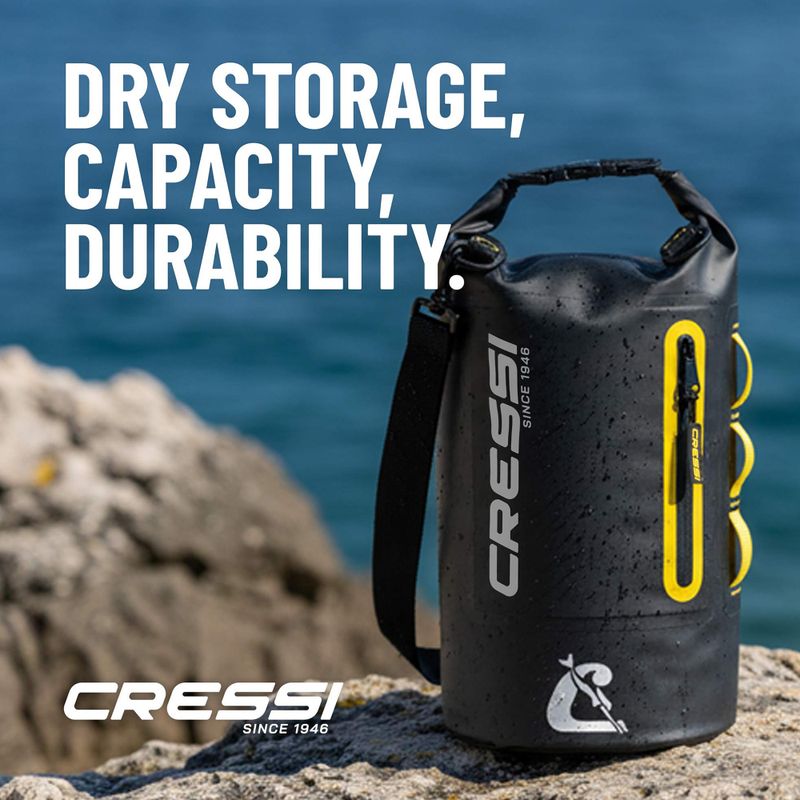 Vodotesný vak Cressi Ocelot Dry Bag 20 l black/yellow 7