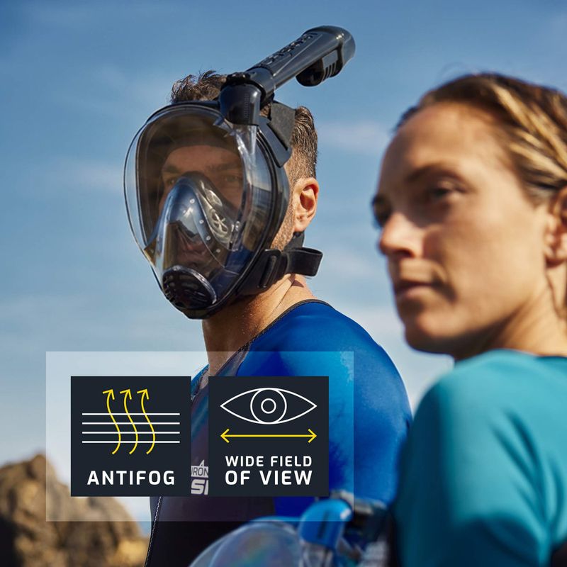 Celotvárová maska na šnorchlovanie Cressi Komodo Full Face blue/black 13