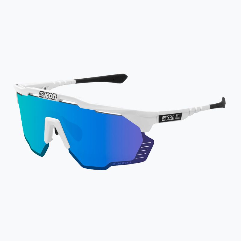 SCICON Aeroshade Kunken white gloss/scnpp multimirror blue cyklistické okuliare EY31030800 2