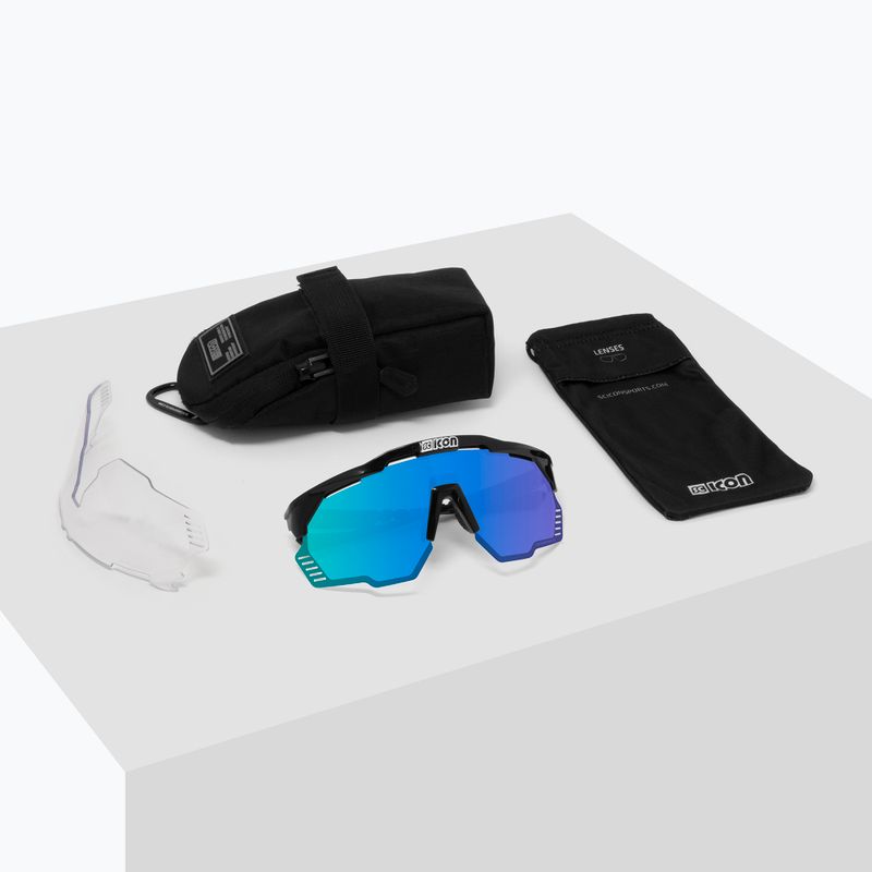 SCICON Aeroshade Kunken white gloss/scnpp multimirror blue cyklistické okuliare EY31030800 7