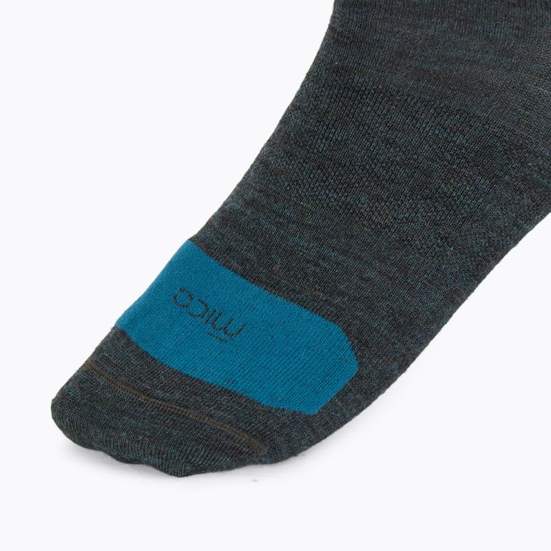 Lyžiarske ponožky  Mico Light Weight Superthermo Natural Merino Ski teal melange 3