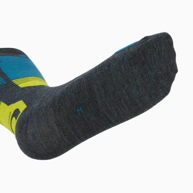 Lyžiarske ponožky  Mico Light Weight Superthermo Natural Merino Ski teal melange 4