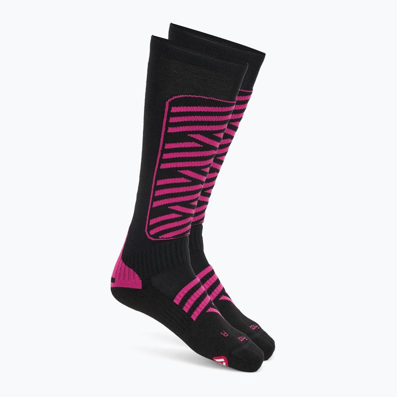 Lyžiarske ponožky Mico Heavy Weight Superthermo Primaloft Merino Ski black fuchsia