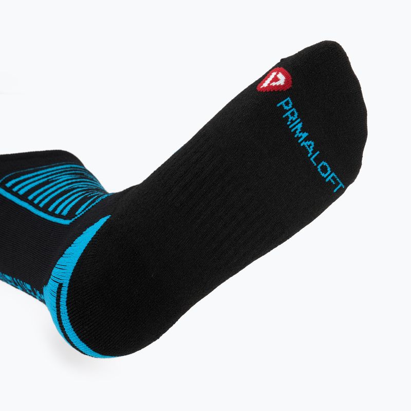 Lyžiarske ponožky Mico Heavy Weight Superthermo Primaloft Merino Ski black turquoise 4
