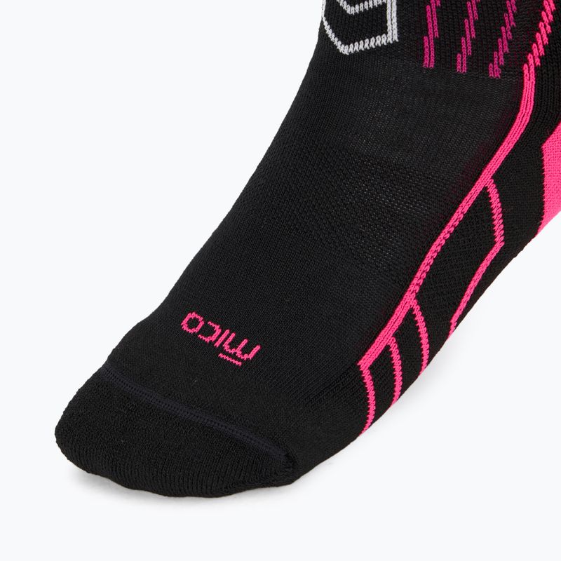 Dámske lyžiarske ponožky Mico Medium Weight Warm Control Ski black/fuchsia fluo 3