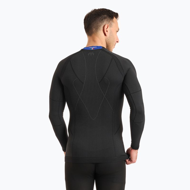 Pánska termoakčná mikina Mico Odor Zero Round Neck nero 2