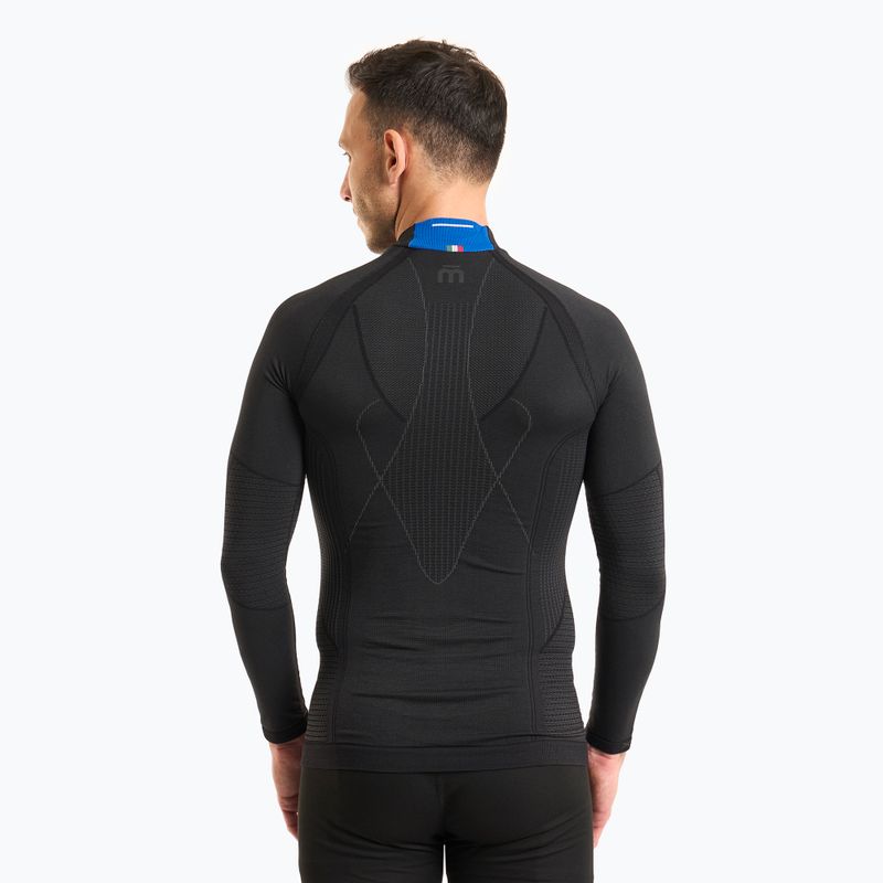 Pánska termoakčná mikina Mico Odor Zero Mock Neck nero 2