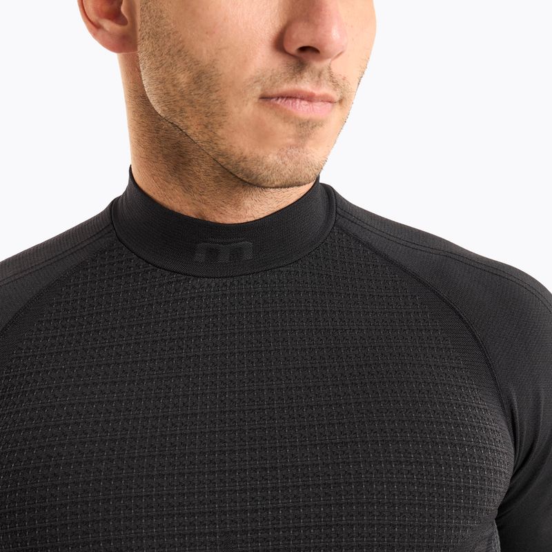Pánska termoakčná mikina Mico Odor Zero Mock Neck nero 3