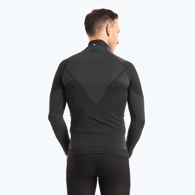 Pánska termoakčná mikina Mico Warm Control Zip Neck nero 2