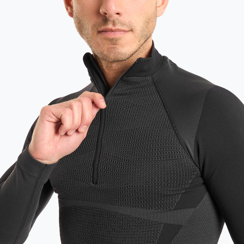 Pánska termoakčná mikina Mico Warm Control Zip Neck nero 3