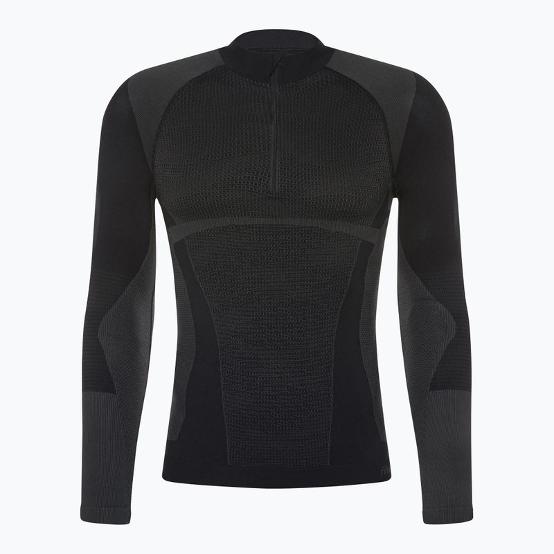 Pánska termoakčná mikina Mico Warm Control Zip Neck nero 6