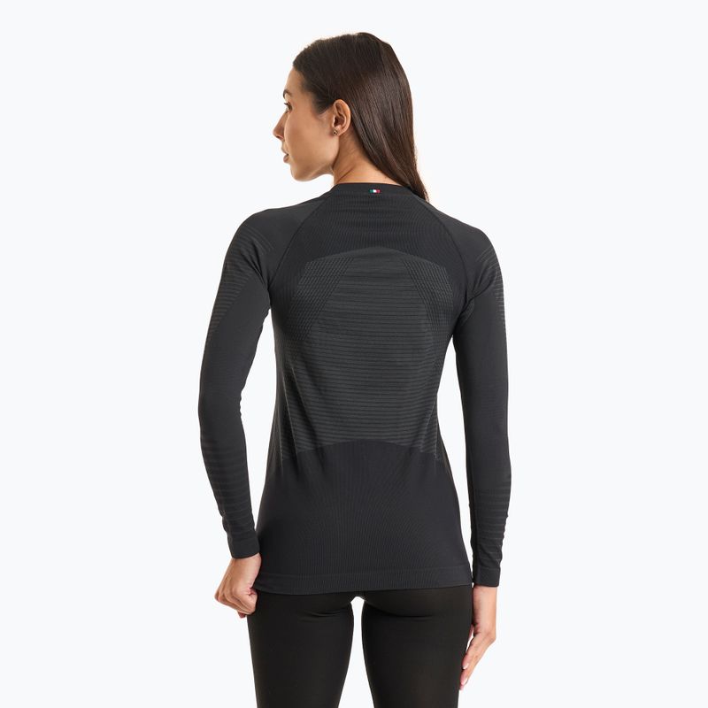 Dámska termoakčná mikina Mico Warm Control Round Neck nero 2