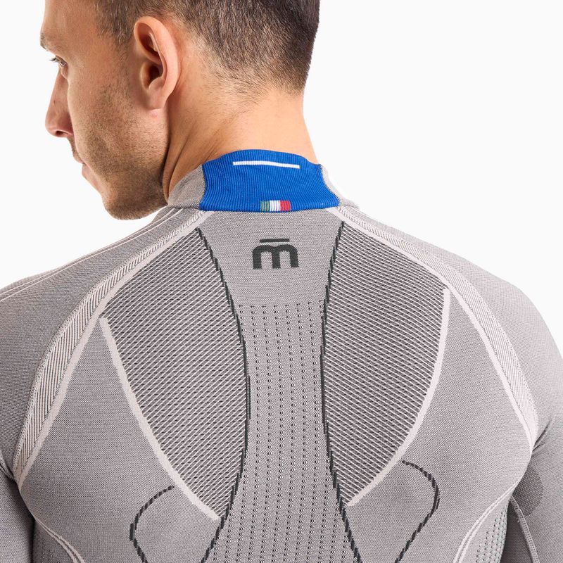 Pánska termoakčná mikina Mico Odor Zero Mock Neck grigio 3