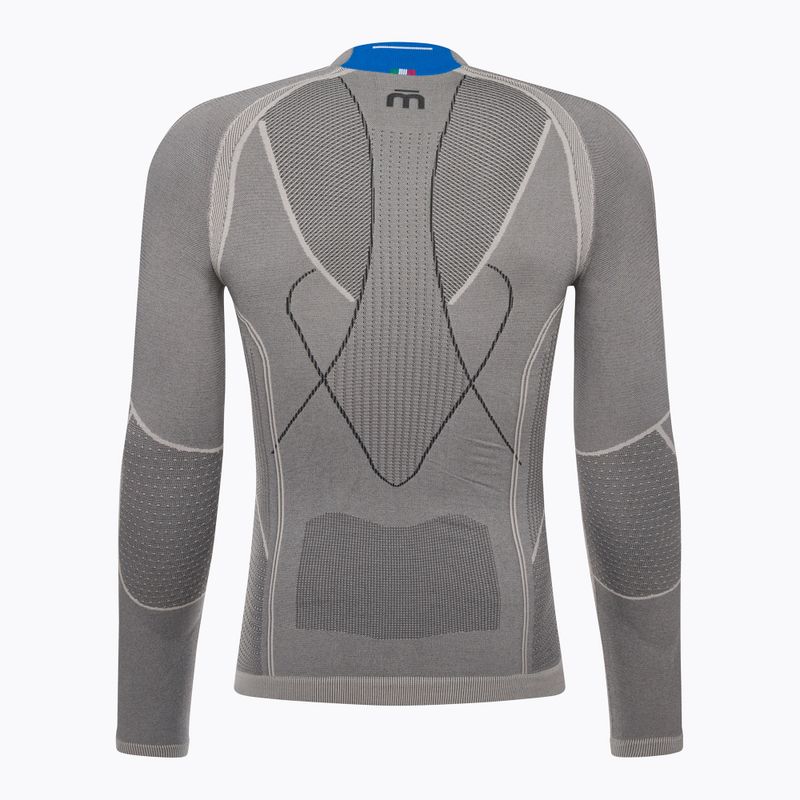 Pánska termoakčná mikina Mico Odor Zero Mock Neck grigio 6