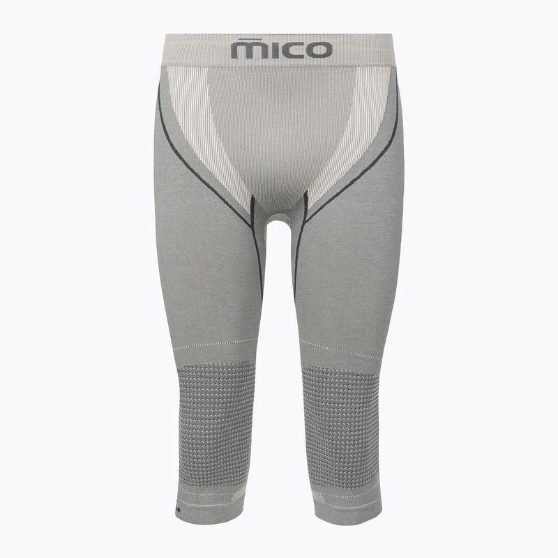 Pánske termoaktívne nohavice Mico Odor Zero Ionic+ 3/4 šedé CM1454