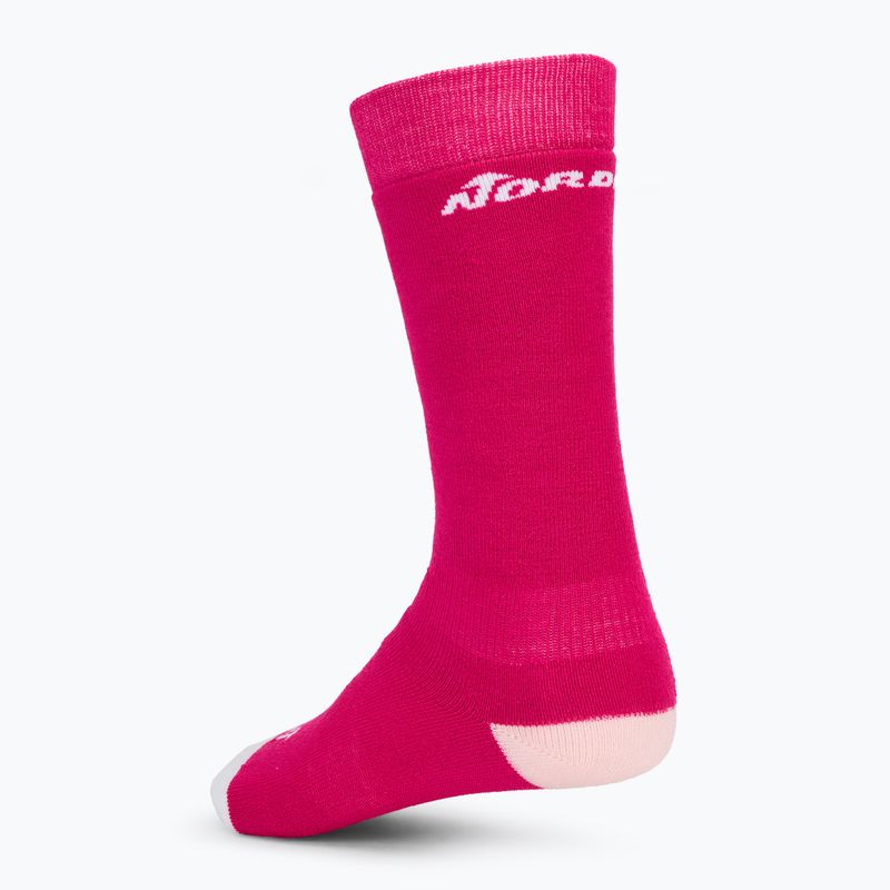 Detské lyžiarske ponožky Nordica Multisports Zimné  2 páry fuxia/ rose/ white 3