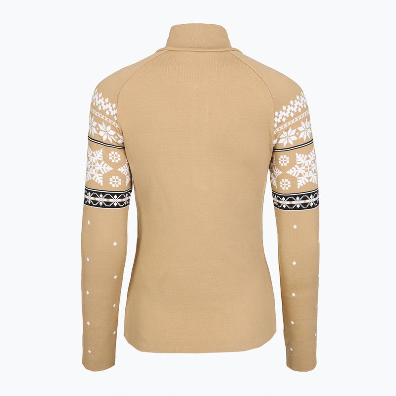 Dámska termo mikina Newland Isalind Half Zip biscuit/white 2