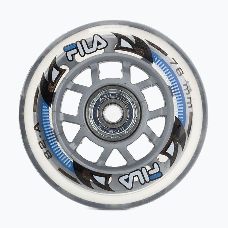 Kolieska kolieskových korčúľ s ložiskami FILA Wheels+A5+ Alus 6mm white
