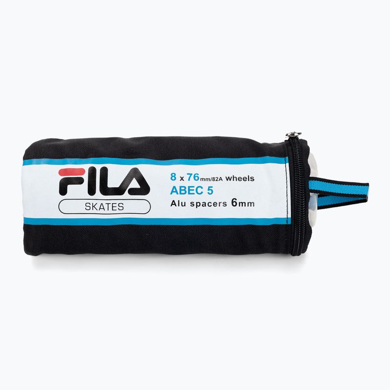 Kolieska kolieskových korčúľ s ložiskami FILA Wheels+A5+ Alus 6mm white 3