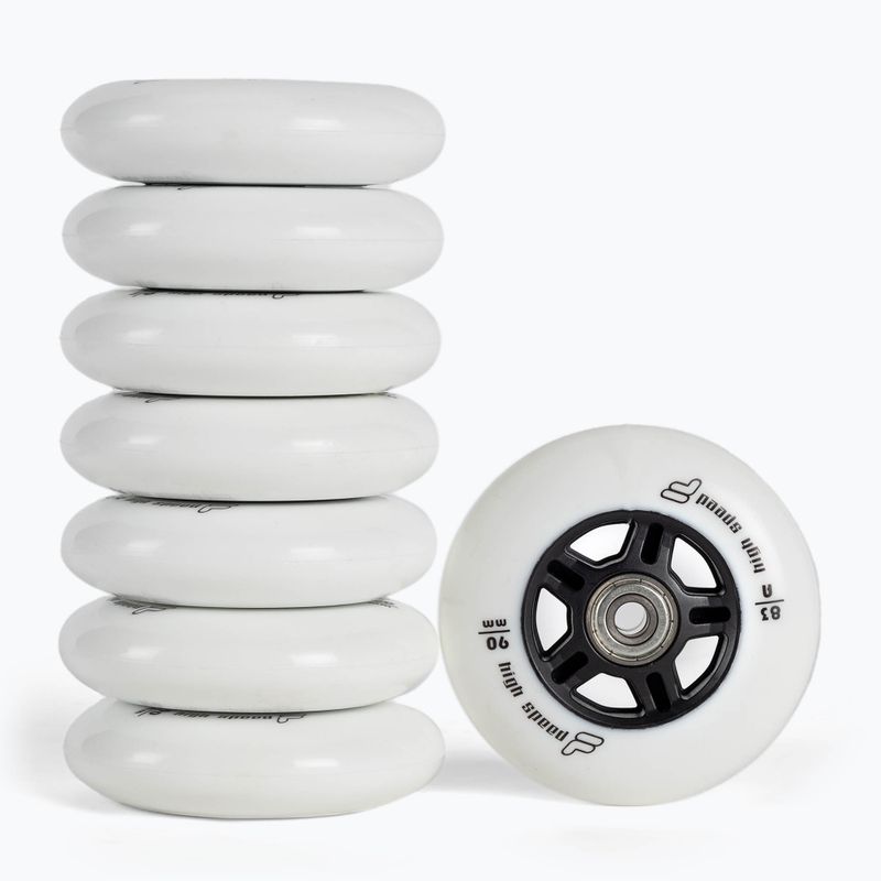 Kolieska kolieskových korčúľ s ložiskami FILA Wheels+A9+Alus 8mm white 2