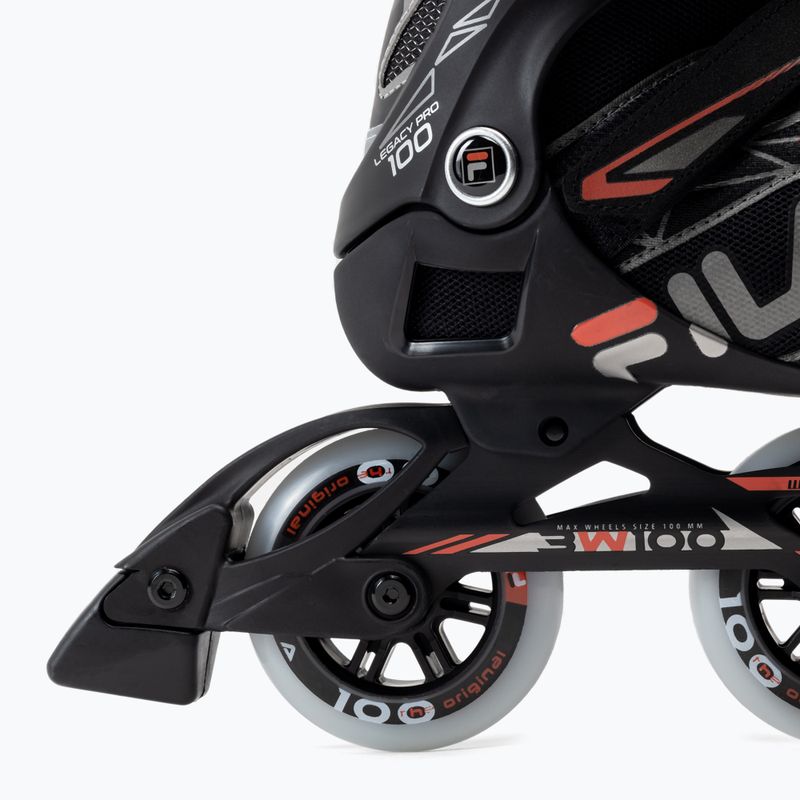 Pánske kolieskové korčule FILA Legacy Pro 100 black/red 6