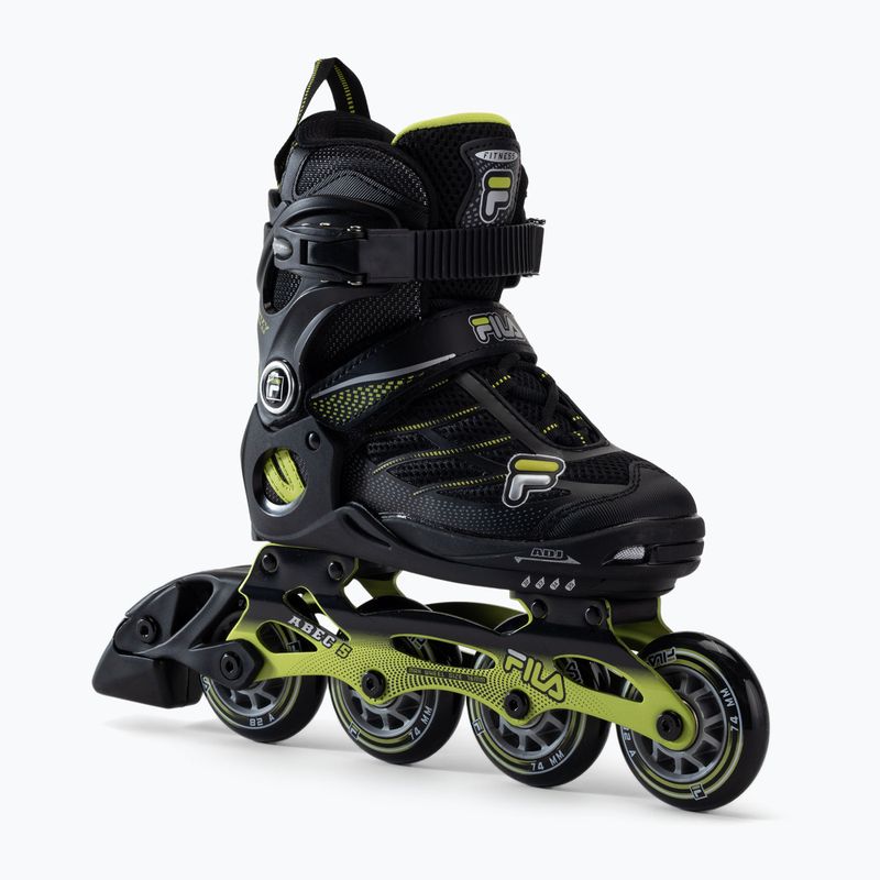 Detské kolieskové korčule FILA Wizy Alu black/lime