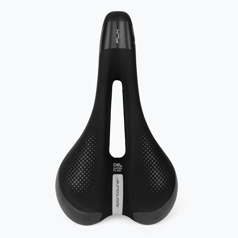 Cyklistické sedlo Sportourer FLX Unisex Gel Superflow čierne 3