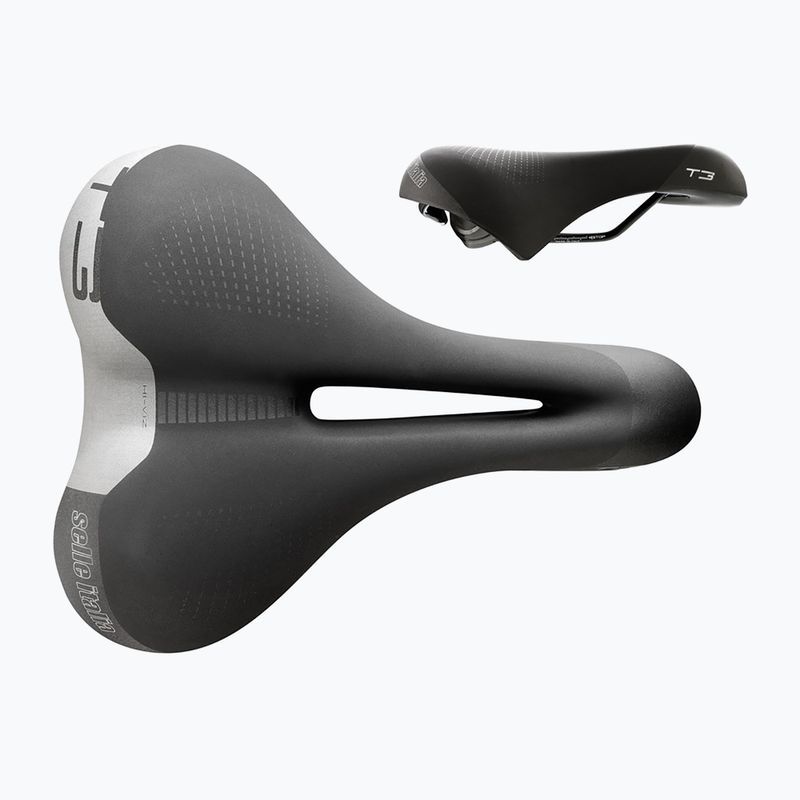 Sedlo na bicykel Selle Italia Sportouring T 3 Flow, Fec Alloy Rail, Soft-Tek, Light Gel black