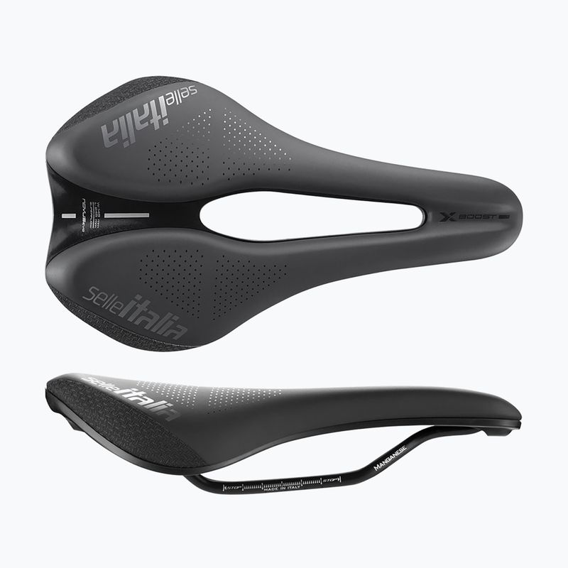 Sedlo na bicykel Selle Italia Novus Boost Evo X-Cross TM Superflow, Manganese Rail, Soft-Tek black