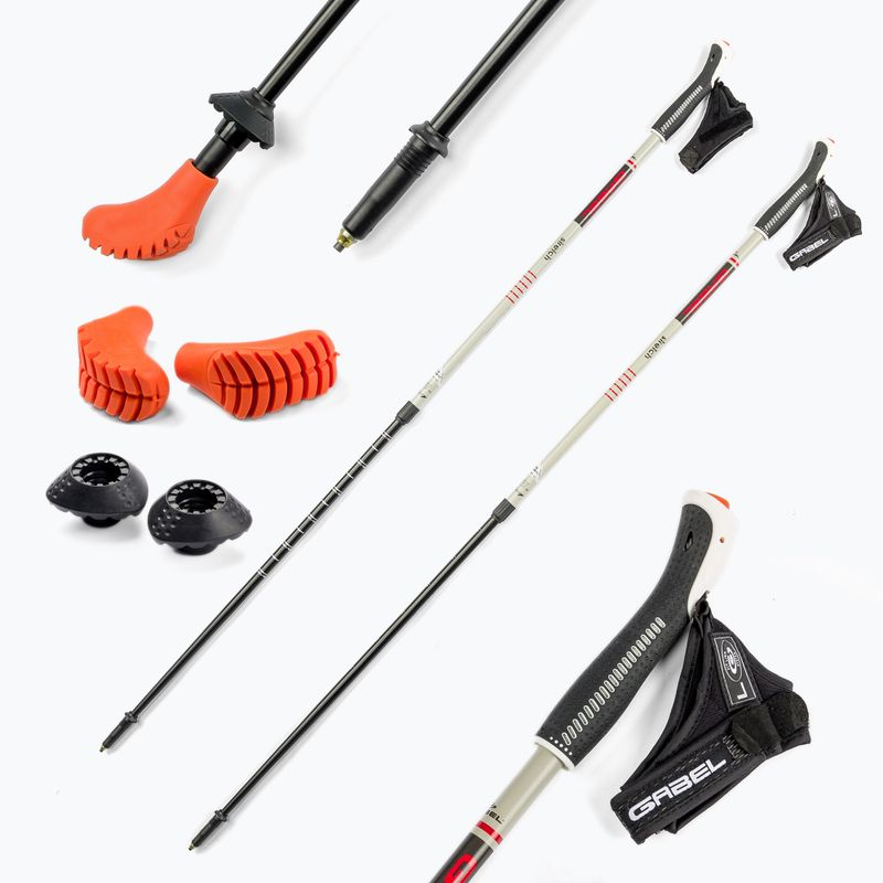 Palice na nordic walking GABEL Strech ICE sivé 7008352630000 6