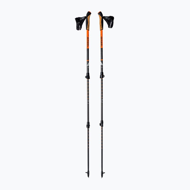 Palice na nordic walking GABEL Carbon XT 3S 100 F.L. black-orange 7009351420000