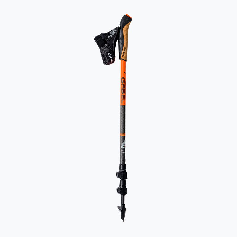 Palice na nordic walking GABEL Carbon XT 3S 100 F.L. black-orange 7009351420000 2