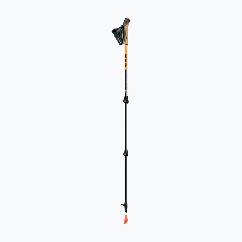 Palice na nordic walking GABEL Carbon XT 3S 100 F.L. black-orange 7009351420000 5