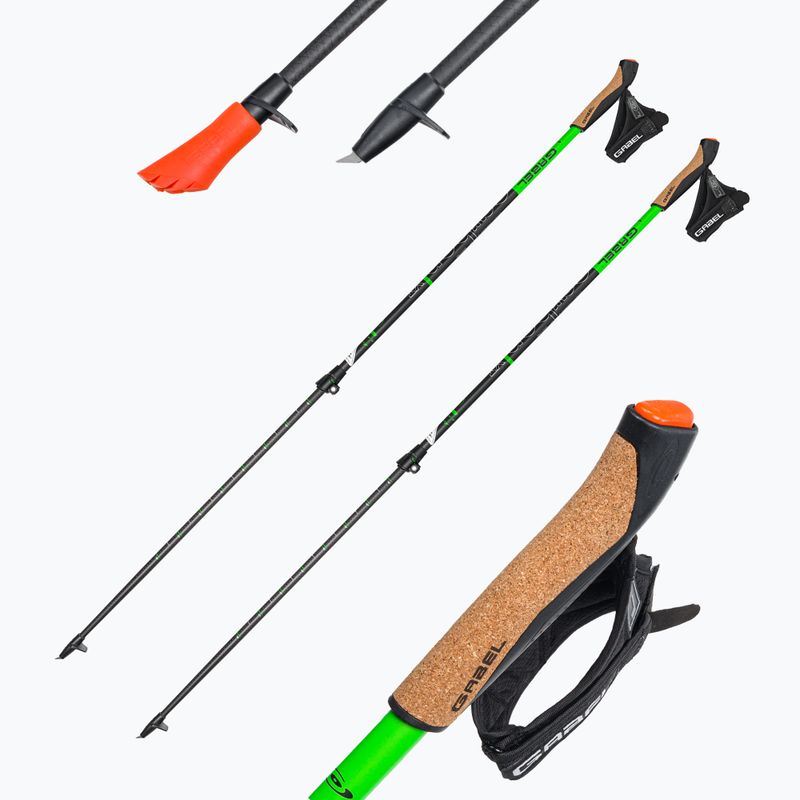 Nordic walking palice GABEL Carbon XT 2S 80 F.L. čierno-zelené 7009351490000 4