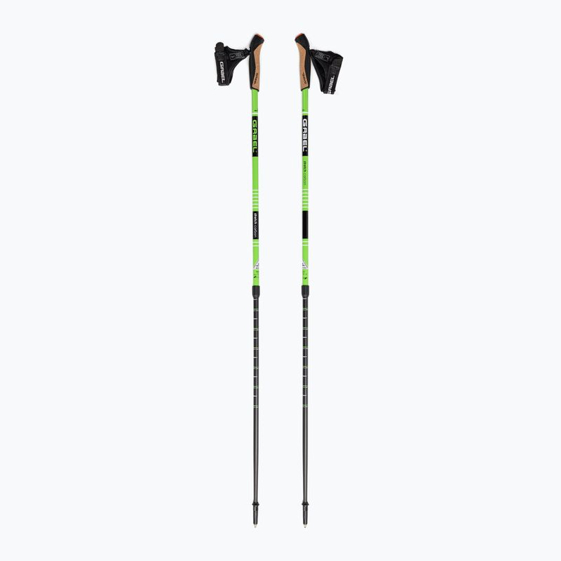 Palice na nordic walking GABEL Strech Carbon green