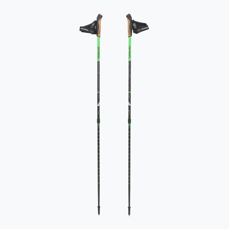 Nordic walking palice GABEL Carbon XT 2S 80 F.L. black/lime