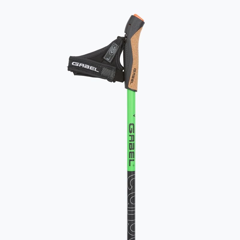 Nordic walking palice GABEL Carbon XT 2S 80 F.L. black/lime 2